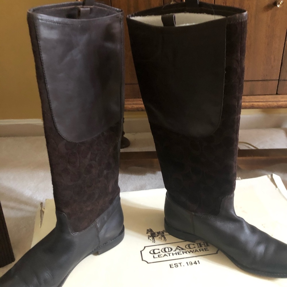 Coach leather and suede boots!
